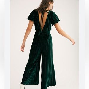 Free People X MINKPINK Velvet Ribbed Jumpsuit (Worn Once)